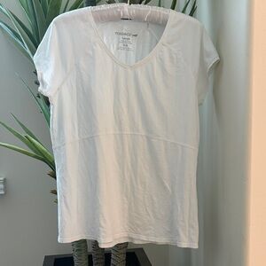 TOAD&CO BONITA WHITE CLASSIC WHITE SHORT SLV T-SHIRT ECO ORGANIC COTTON SZ L EUC
